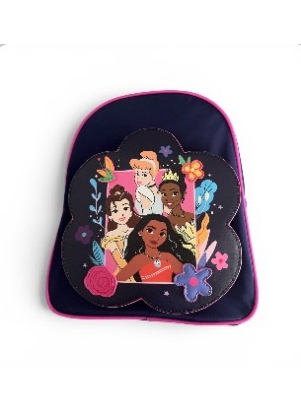 Disney Navy and Pink Princess Group Floral Kids Backpack